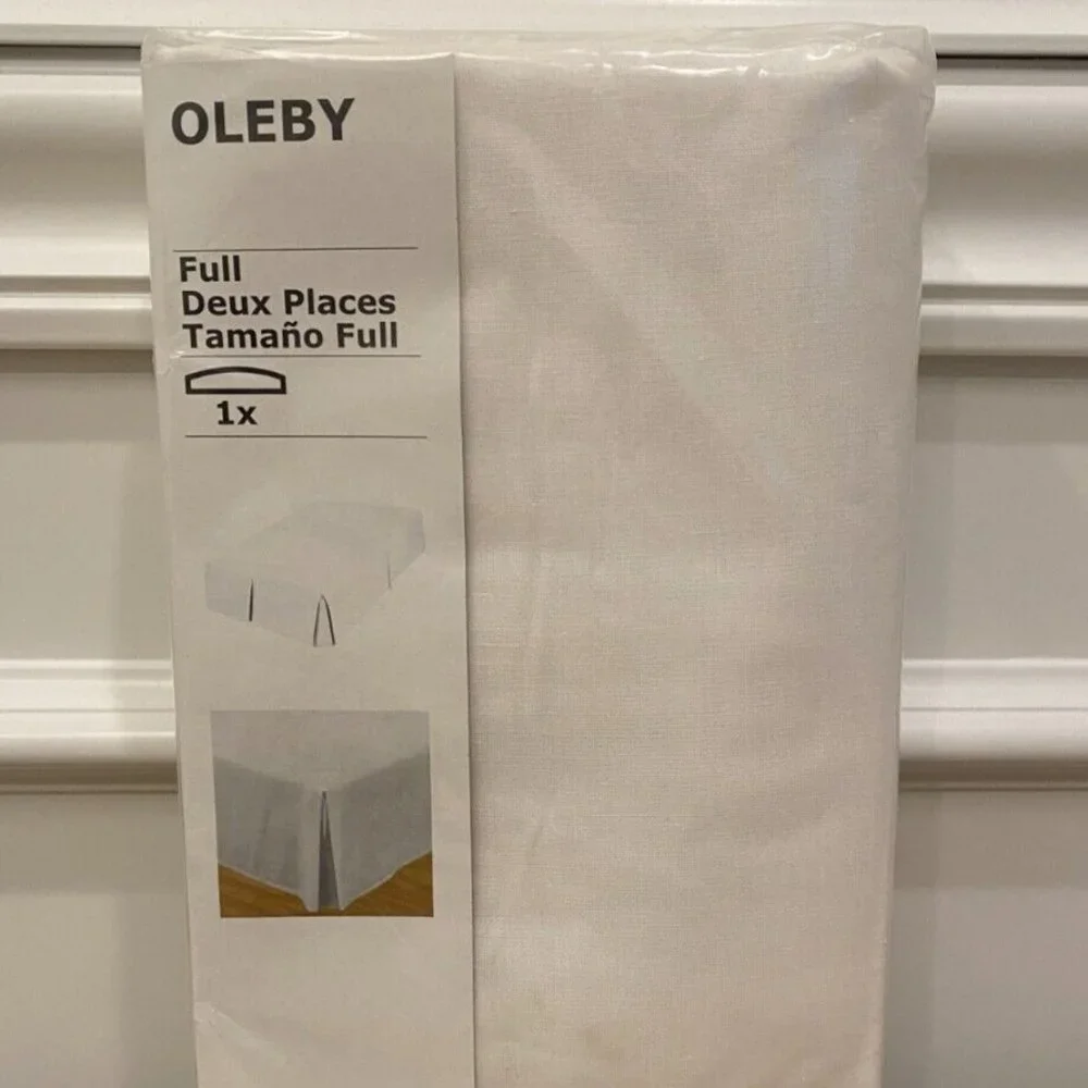 New ! IKEA OLEBY Bed Skirt White Full 402.241.16